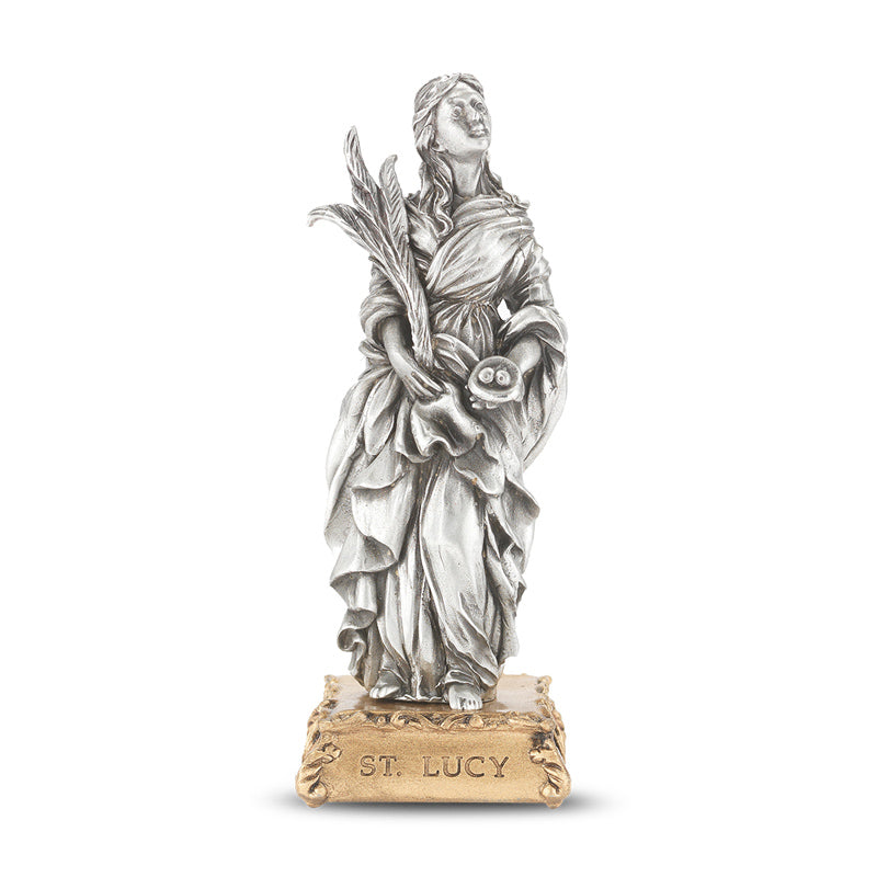Lucy Pewter Patron Saint Statue