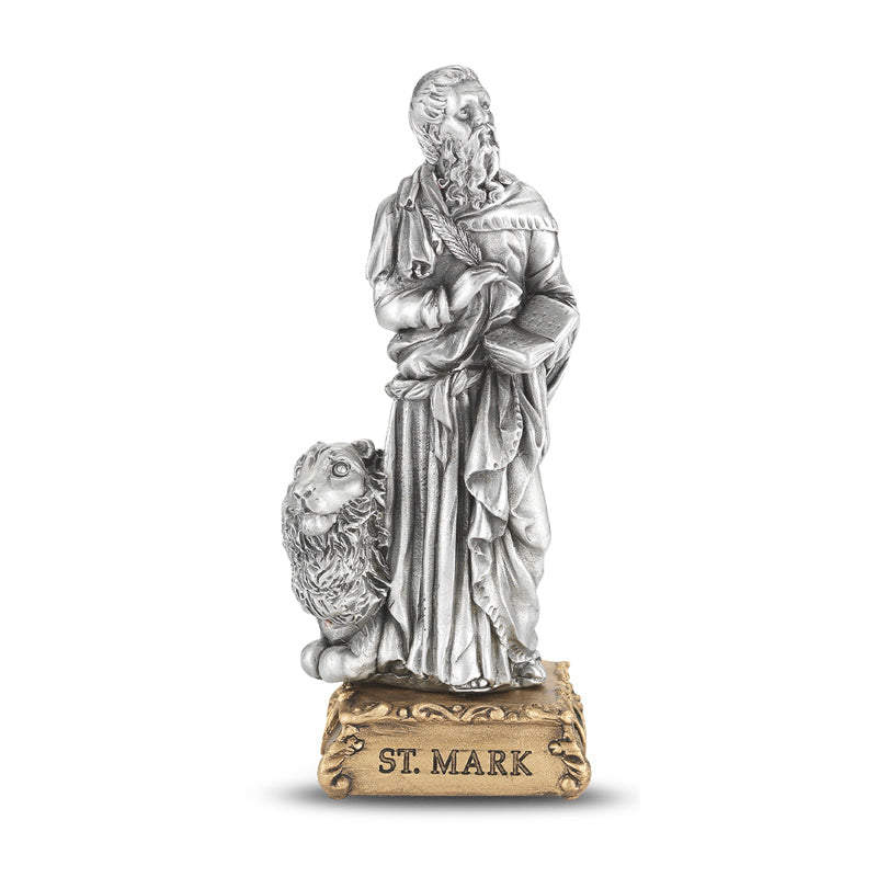 Mark Pewter Patron Saint Statue