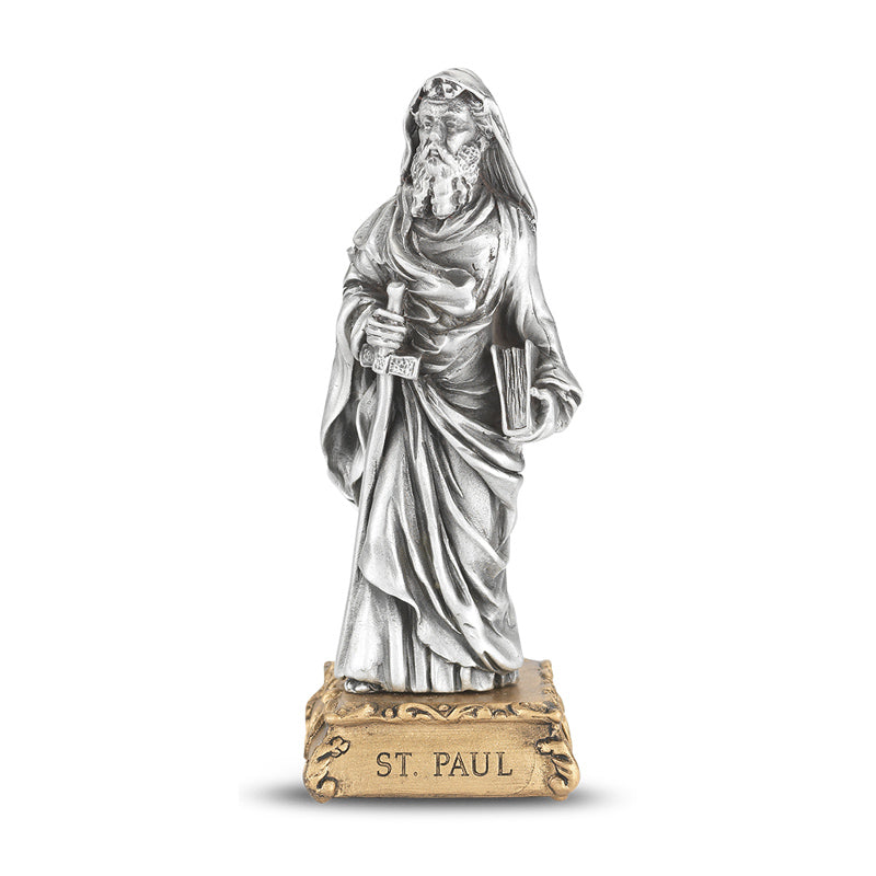 Paul Pewter Patron Saint Statue