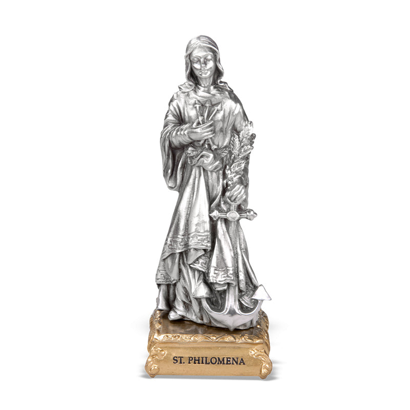 Philomena Pewter Patron Saint Statue
