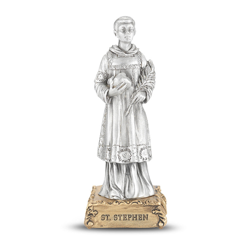 Stephen Pewter Patron Saint Statue