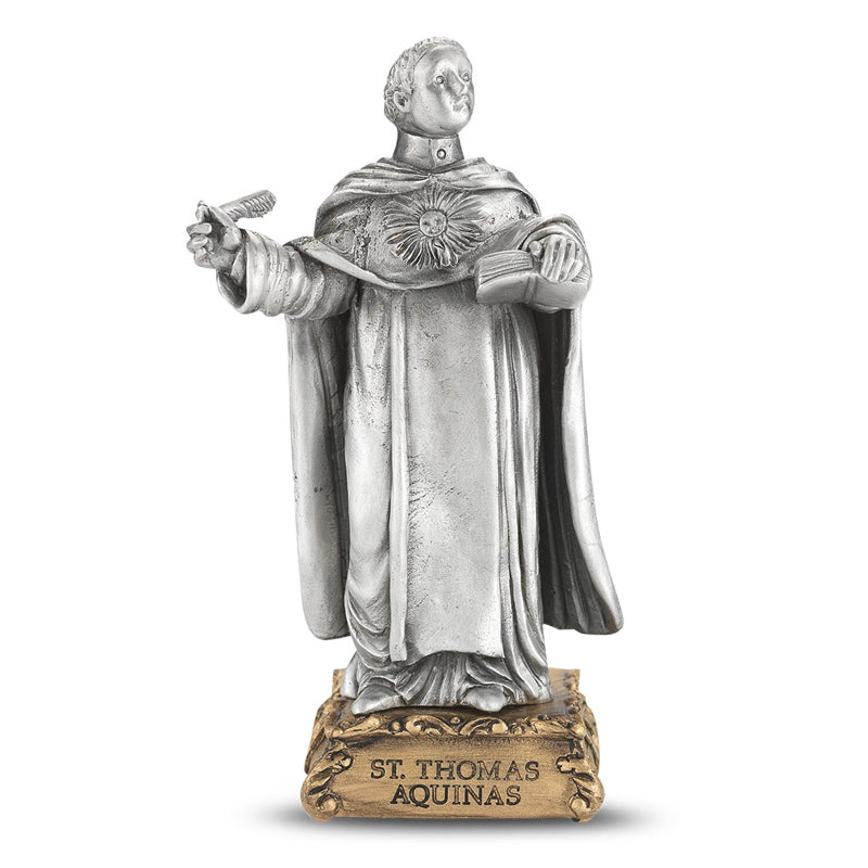 Thomas Aquinas Pewter Patron Saint Statue