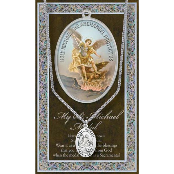 Michael Pewter Patron Saint Medal