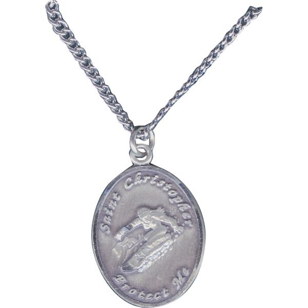 Girls Snowboarding St Christopher Sports Medal - Sterling