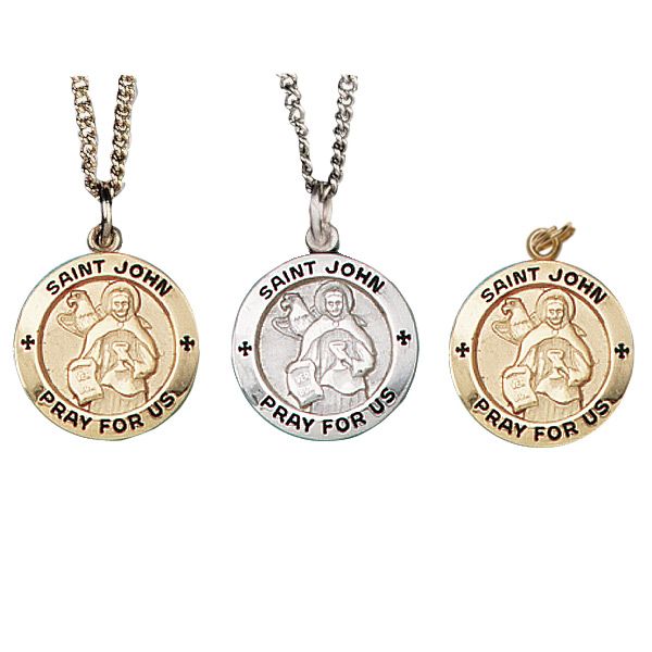 John Evangelist Mini Patron Saint Medal - Gold Filled