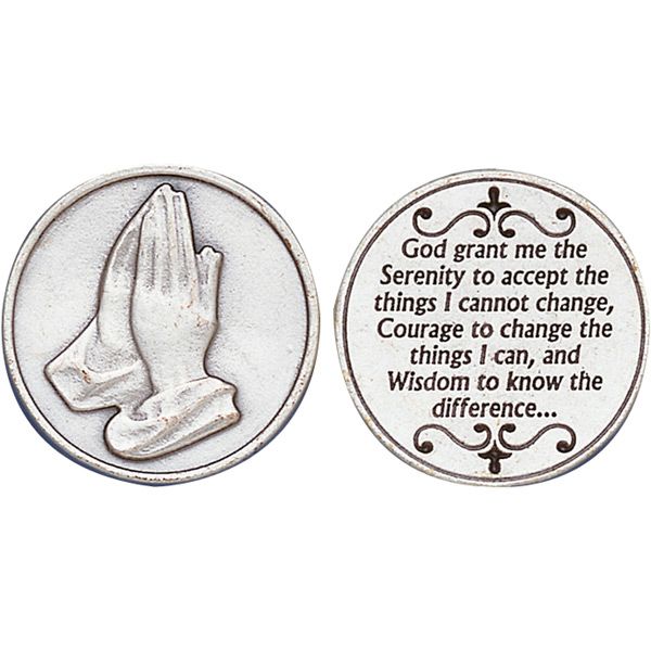 Serenity Prayer Catholic Pocket Coin